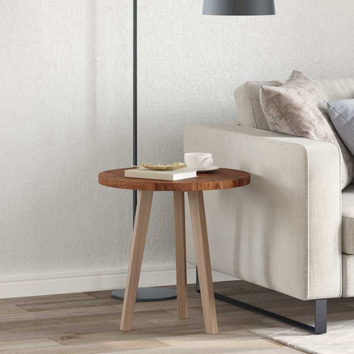 Placă de masă Maro închis Ø 50 x 2.5 cm Lemn de stejar masiv - WALTI WALTI