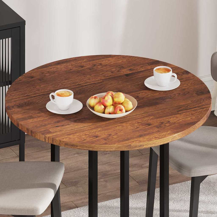 Placă de masă Maro închis Ø 90 x 2.5 cm Lemn de stejar masiv - WALTI WALTI
