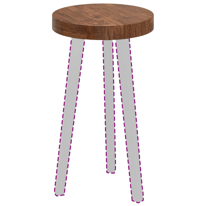 Placă de masă Maro deschis Ø 30 x 4 cm Lemn de stejar masiv - WALTI WALTI