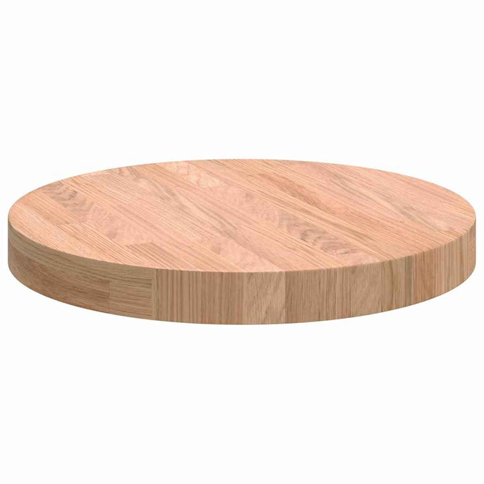 Placă de masă Maro deschis Ø 40 x 4 cm Lemn de stejar masiv - WALTI WALTI