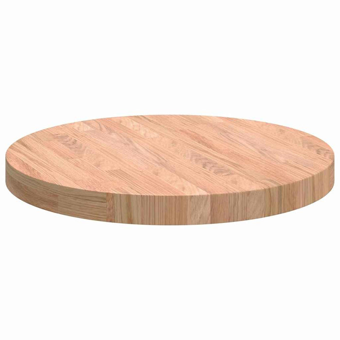 Placă de masă Maro deschis Ø 50 x 4 cm Lemn de stejar masiv - WALTI WALTI