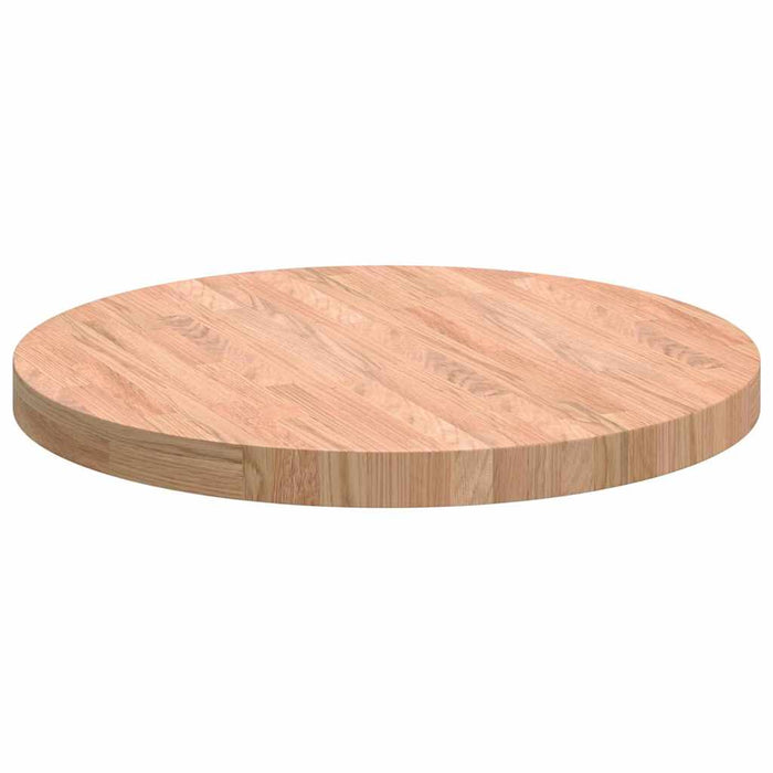 Placă de masă Maro deschis Ø 60 x 4 cm Lemn de stejar masiv - WALTI WALTI