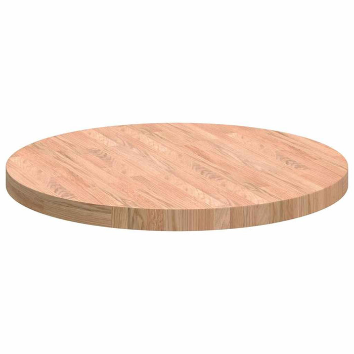 Placă de masă Maro deschis Ø 70 x 4 cm Lemn de stejar masiv - WALTI WALTI