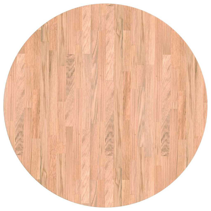 Placă de masă Maro deschis Ø 70 x 4 cm Lemn de stejar masiv - WALTI WALTI