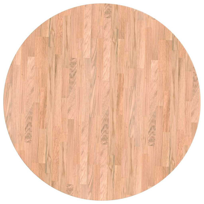 Placă de masă Maro deschis Ø 80 x 4 cm Lemn de stejar masiv - WALTI WALTI