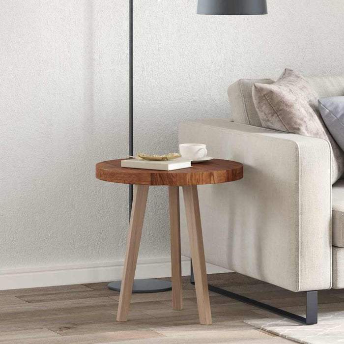 Placă de masă Maro închis Ø 50 x 4 cm Lemn de stejar masiv - WALTI WALTI