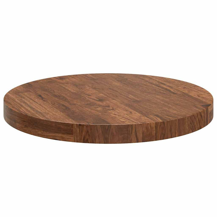 Placă de masă Maro închis Ø 50 x 4 cm Lemn de stejar masiv - WALTI WALTI
