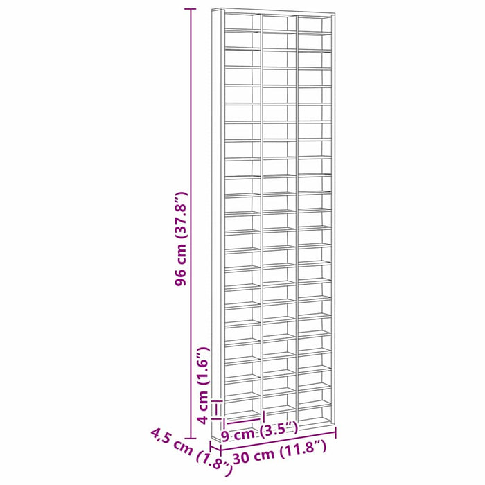 Caz pentru display Maro 30 x 4.5 x 96 cm Lemn compozit - WALTI WALTI