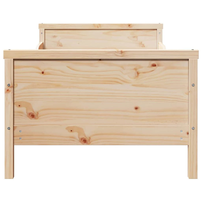 Cadru de pat cu headboard Maro 80 x 200 cm Lemn compozit - WALTI WALTI