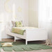 Cadru de pat cu headboard Alb 80 x 200 cm Lemn compozit - WALTI WALTI