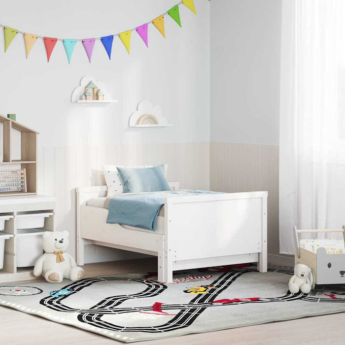 Cadru de pat cu headboard Alb 80 x 200 cm Lemn compozit - WALTI WALTI