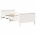 Cadru de pat cu headboard Alb 80 x 200 cm Lemn compozit - WALTI WALTI