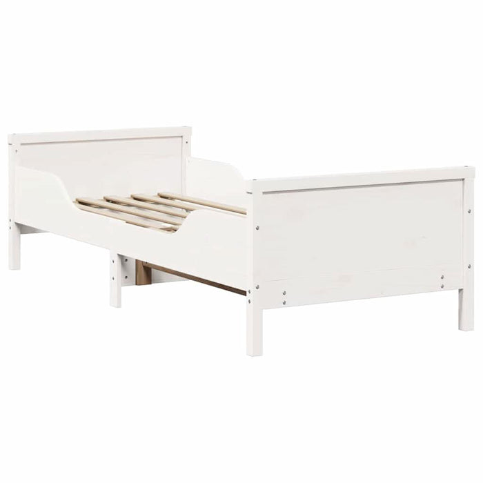 Cadru de pat cu headboard Alb 80 x 200 cm Lemn compozit - WALTI WALTI