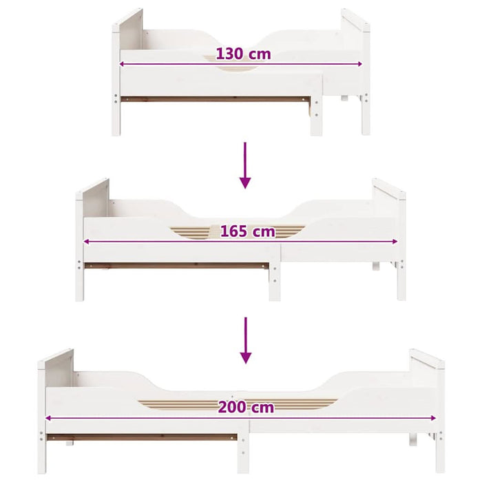 Cadru de pat cu headboard Alb 80 x 200 cm Lemn compozit - WALTI WALTI
