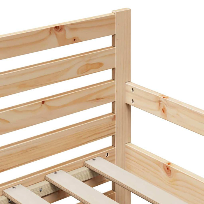 Cadru de pat cu headboard Maro 80 x 200 cm Lemn compozit - WALTI WALTI