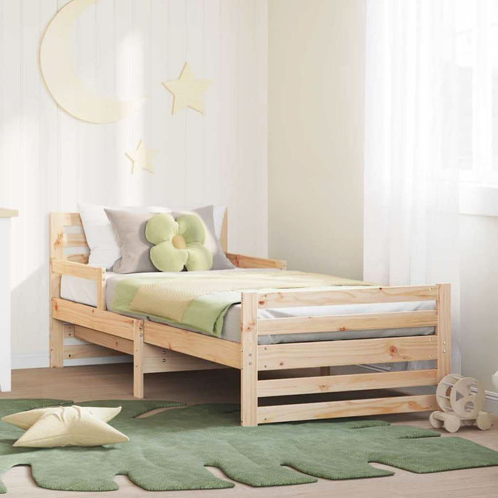 Cadru de pat cu headboard Maro 80 x 200 cm Lemn compozit - WALTI WALTI