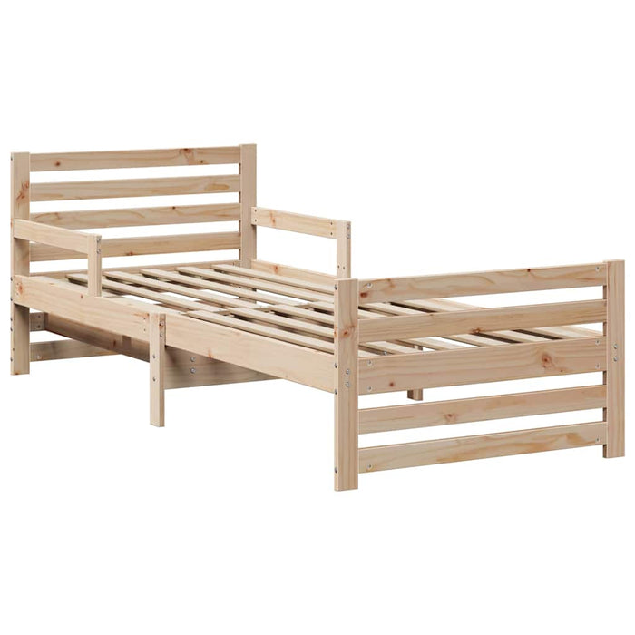 Cadru de pat cu headboard Maro 80 x 200 cm Lemn compozit - WALTI WALTI
