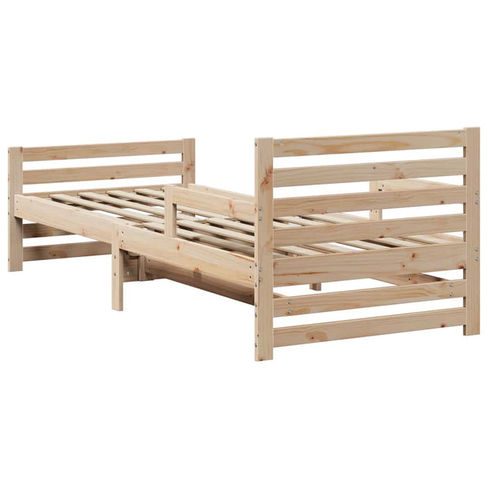 Cadru de pat cu headboard Maro 80 x 200 cm Lemn compozit - WALTI WALTI