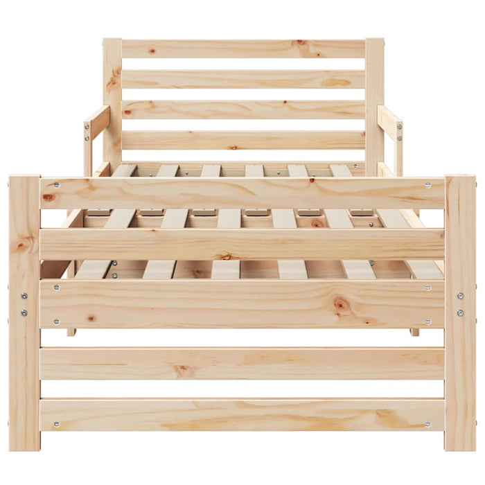 Cadru de pat cu headboard Maro 80 x 200 cm Lemn compozit - WALTI WALTI