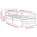 Cadru de pat cu headboard Maro 80 x 200 cm Lemn compozit - WALTI WALTI