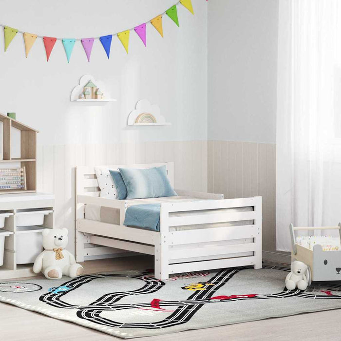 Cadru de pat cu headboard Alb 80 x 200 cm Lemn compozit - WALTI WALTI