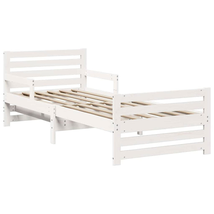 Cadru de pat cu headboard Alb 80 x 200 cm Lemn compozit - WALTI WALTI