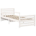 Cadru de pat cu headboard Alb 80 x 200 cm Lemn compozit - WALTI WALTI