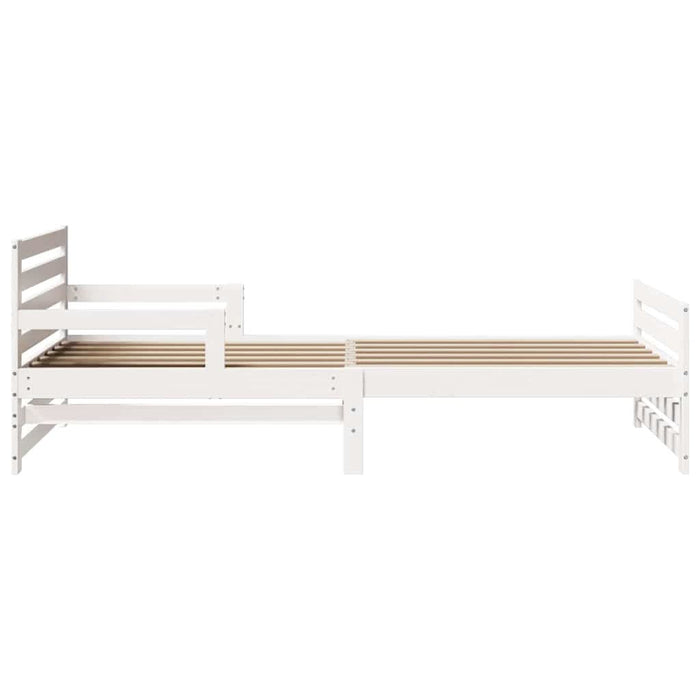 Cadru de pat cu headboard Alb 80 x 200 cm Lemn compozit - WALTI WALTI