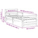 Cadru de pat Maroniu cerat 80 x 200 cm Lemn compozit - WALTI WALTI