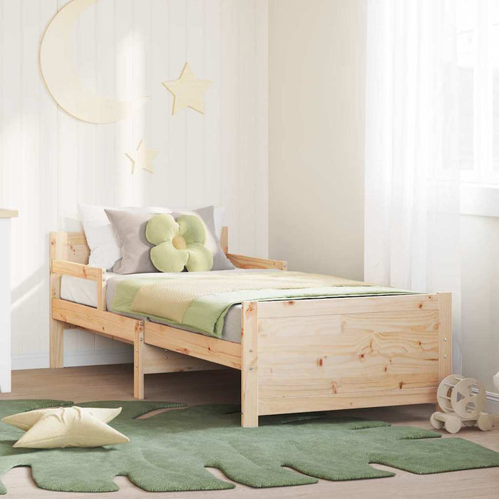 Cadru de pat cu headboard Maro 80 x 200 cm Lemn compozit - WALTI WALTI