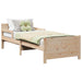 Cadru de pat cu headboard Maro 80 x 200 cm Lemn compozit - WALTI WALTI