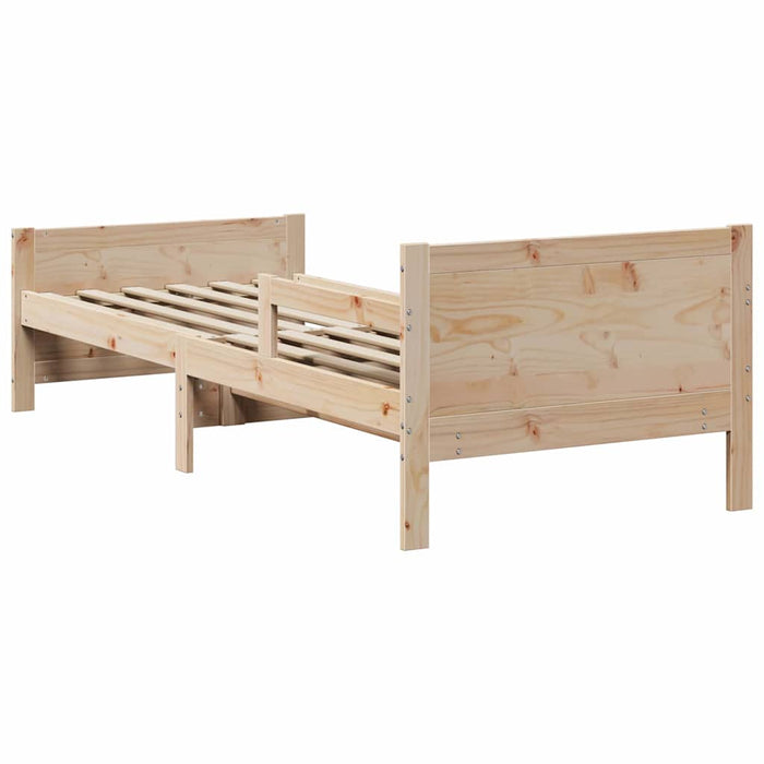 Cadru de pat cu headboard Maro 80 x 200 cm Lemn compozit - WALTI WALTI