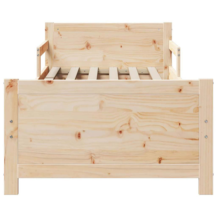 Cadru de pat cu headboard Maro 80 x 200 cm Lemn compozit - WALTI WALTI