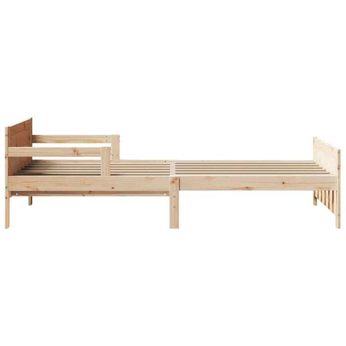 Cadru de pat cu headboard Maro 80 x 200 cm Lemn compozit - WALTI WALTI