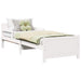 Cadru de pat cu headboard Alb 80 x 200 cm Lemn compozit - WALTI WALTI