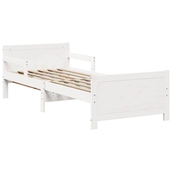 Cadru de pat cu headboard Alb 80 x 200 cm Lemn compozit - WALTI WALTI