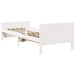 Cadru de pat cu headboard Alb 80 x 200 cm Lemn compozit - WALTI WALTI
