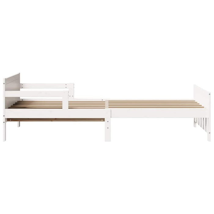Cadru de pat cu headboard Alb 80 x 200 cm Lemn compozit - WALTI WALTI