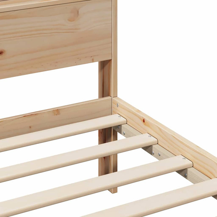 Cadru de pat cu headboard Maro 120 x 200 cm Lemn compozit - WALTI WALTI