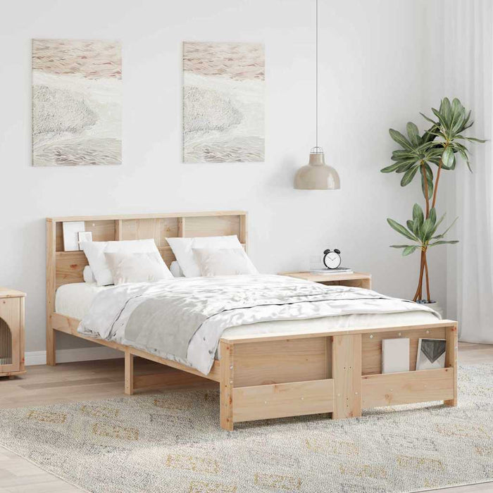 Cadru de pat cu headboard Maro 120 x 200 cm Lemn compozit - WALTI WALTI