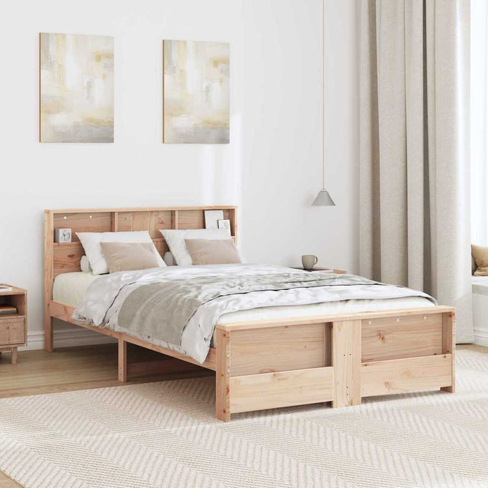 Cadru de pat cu headboard Maro 120 x 200 cm Lemn compozit - WALTI WALTI
