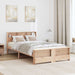 Cadru de pat cu headboard Maro 120 x 200 cm Lemn compozit - WALTI WALTI