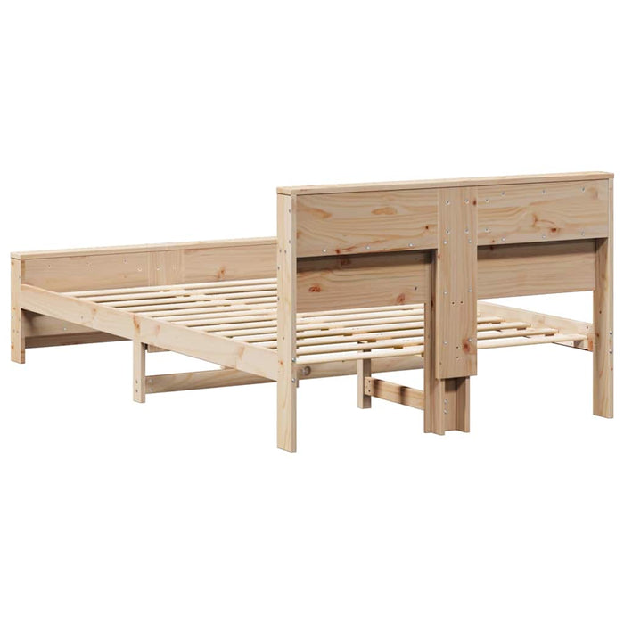 Cadru de pat cu headboard Maro 120 x 200 cm Lemn compozit - WALTI WALTI