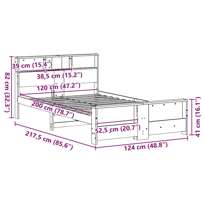 Cadru de pat cu headboard Maro 120 x 200 cm Lemn compozit - WALTI WALTI