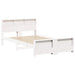 Cadru de pat cu headboard Alb 120 x 200 cm Lemn compozit - WALTI WALTI