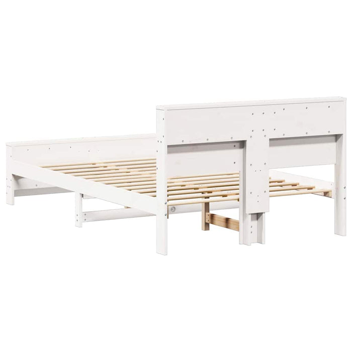 Cadru de pat cu headboard Alb 120 x 200 cm Lemn compozit - WALTI WALTI