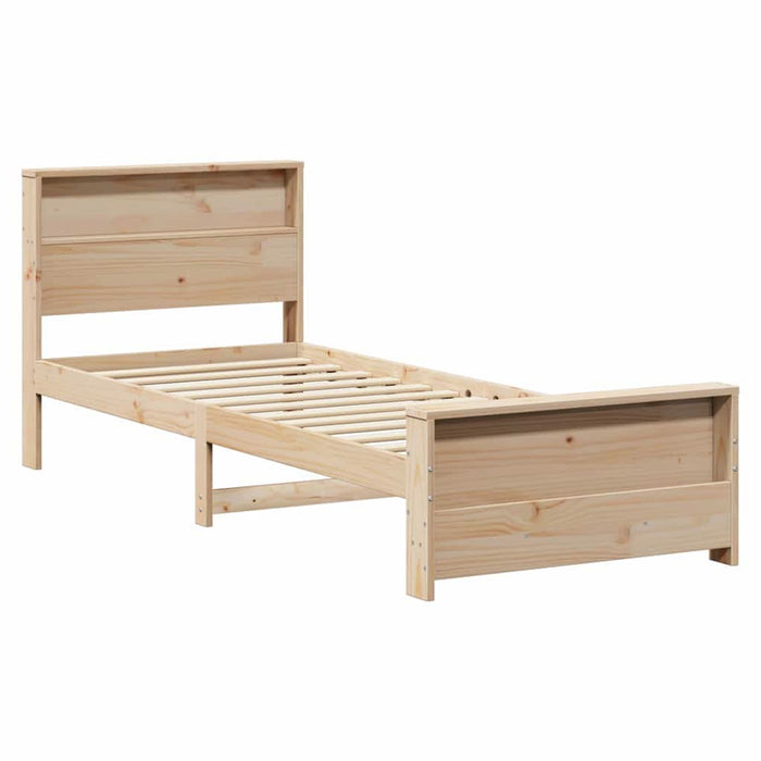 Cadru de pat cu headboard Maro 100 x 200 cm Lemn compozit - WALTI WALTI