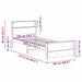 Cadru de pat cu headboard Maro 100 x 200 cm Lemn compozit - WALTI WALTI