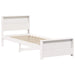 Cadru de pat cu headboard Alb 100 x 200 cm Lemn compozit - WALTI WALTI