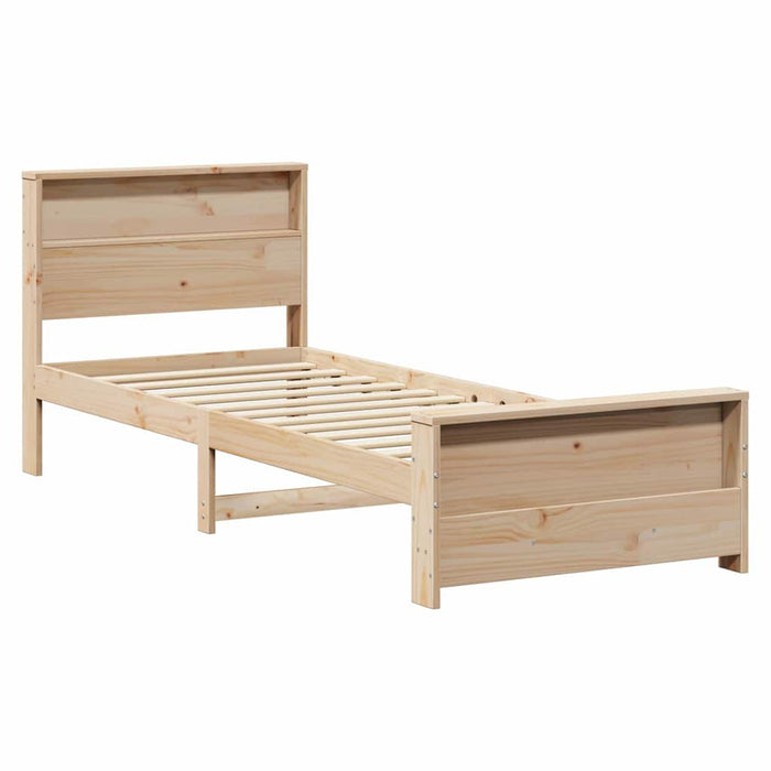 Cadru de pat cu headboard Maro 80 x 200 cm Lemn compozit - WALTI WALTI